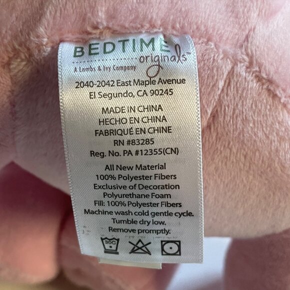 Bedtime Originals NEW W/ TAGS Hazel Pink Plush Elephant Stuffed Animal Baby Toy - Picture 8 of 12